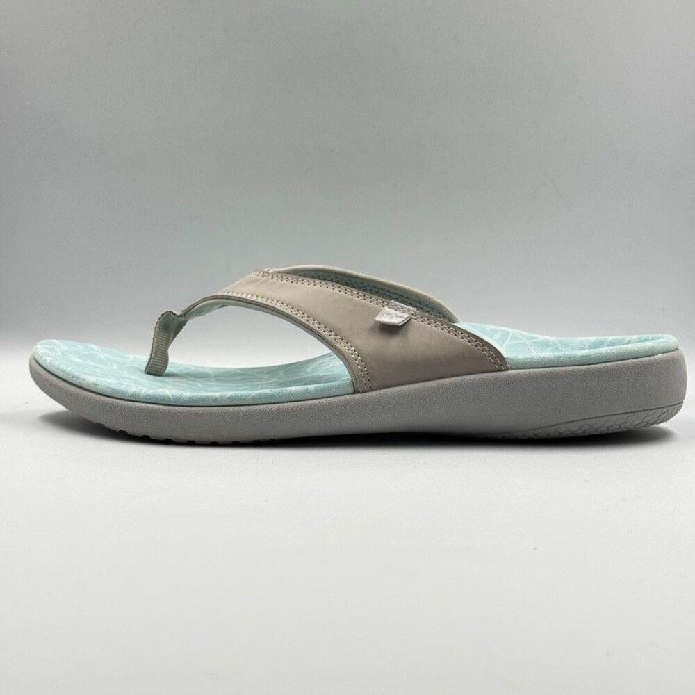 Spenco Total Support Thong Sandals Women 11 Light Blue Grey Comfort